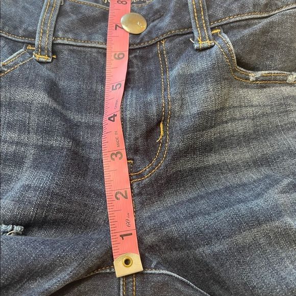 American Eagle 360 Degree Super Stretch Dark Wash Destroyed Jeggings Size 4 - Picture 9 of 13